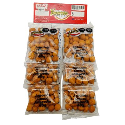 Cacahuate japones queso jalapeño Exhibidor
