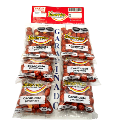 Cacahuate garapiñado rojo Exhibidor